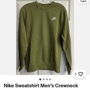 Nike Men's Olive Crewneck Sweater